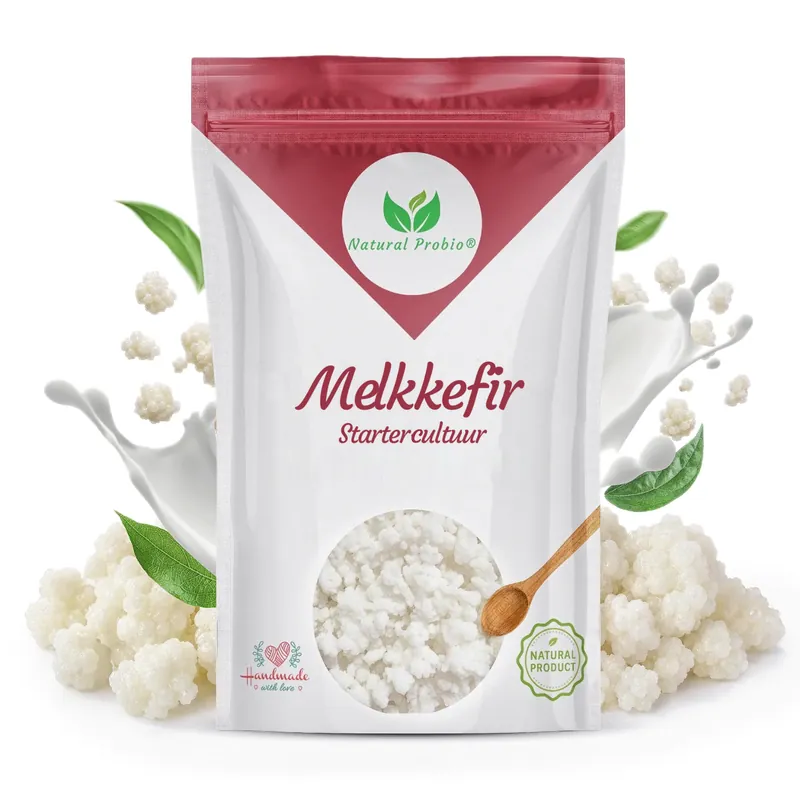 Zakje met levende melkkefir korrels van Natural Probio